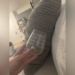 Engraved Wine Glass-  Friendship Quote
